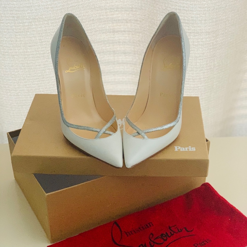 SOLD Christian Louboutins 37 100mm Princess KID - Picture 3 of 8